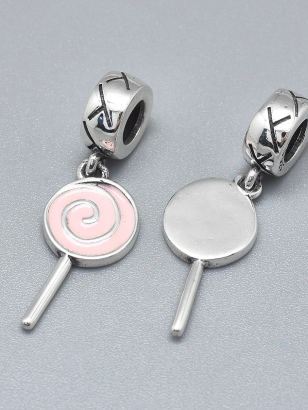 925 sterling silver dangle lollipop charm for European bracelet or necklace